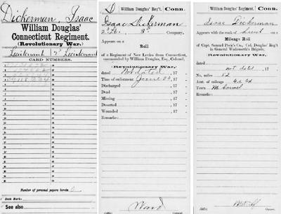 Service record of Isaac Dickerman
